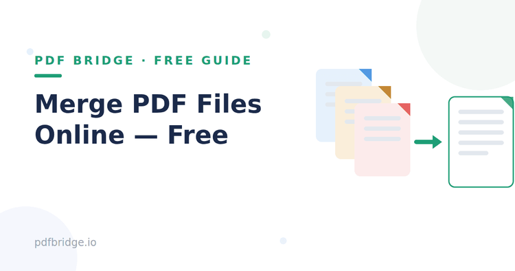 Illustration showing multiple PDF files merging into one document